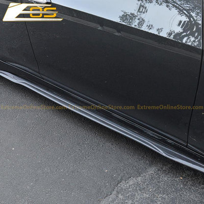 2016-19 Cadillac CTS-V Carbon Fiber Front Splitter Wheel Arch& Side Skirts Rockerst image 9