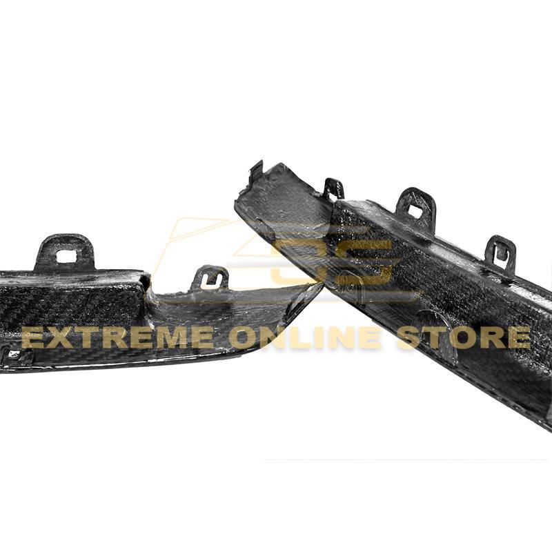 2009-15 Cadillac CTS-V Coupe Dry Carbon Fiber Rear Bumper Insert Covers image 6