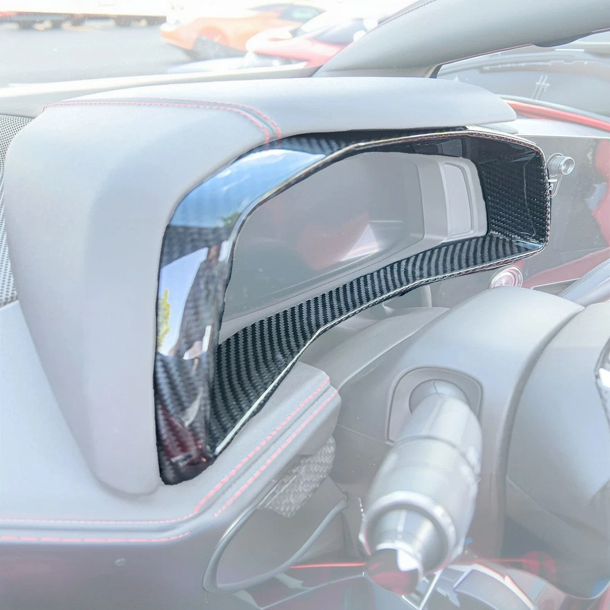 Corvette C8 DRY CARBON FIBER Gauge Cluster Cover image 1
