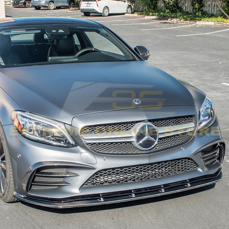 2019-Up Mercedes-Benz C-Class Carbon Fiber Front Splitter Lip image 3