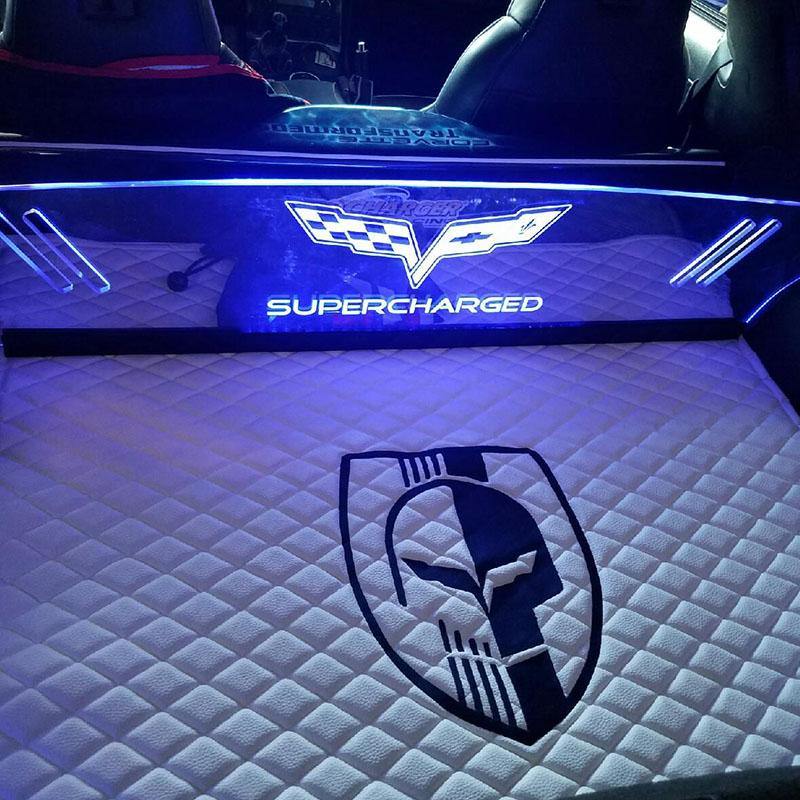 WindRestrictor® Corvette C6 Coupe Rear Glow Plate image 4