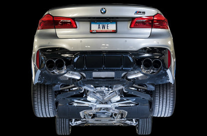 AWE SwitchPath™ Catback Exhaust for BMW F90 M5 - Chrome Silver Tips image 2