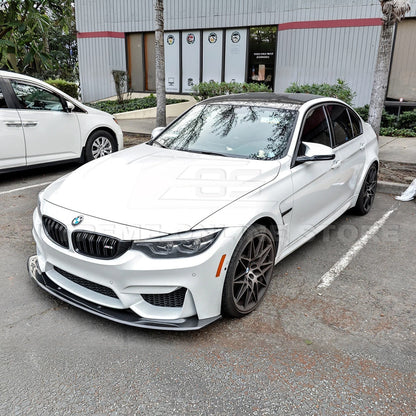 2015-20 BMW F82 M4 Carbon Fiber Front Splitter & Side Skirts image 5