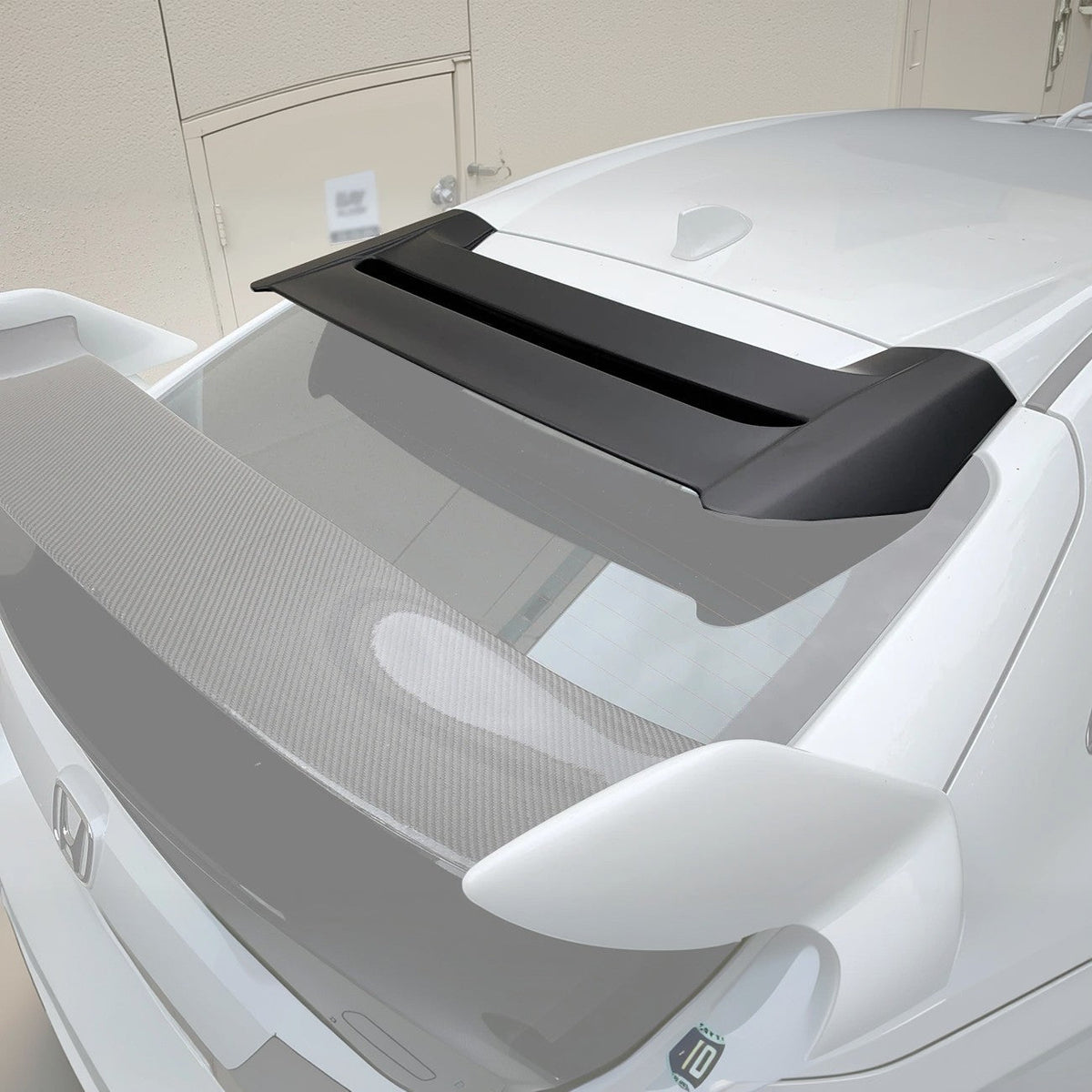 2016-21 Honda Civic Hatchback Mugen Conversion Rear Roof Spoiler Kit image 10