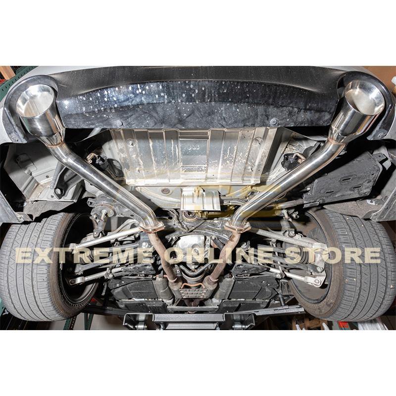 2017-Up Infiniti Q60 Muffler Delete Dual Tips Exhaust image 11