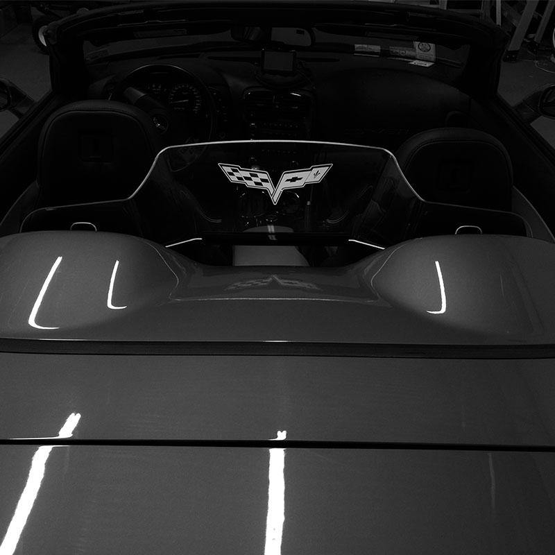 WindRestrictor® C6 Convertible Rear Add On Wind Deflector image 2