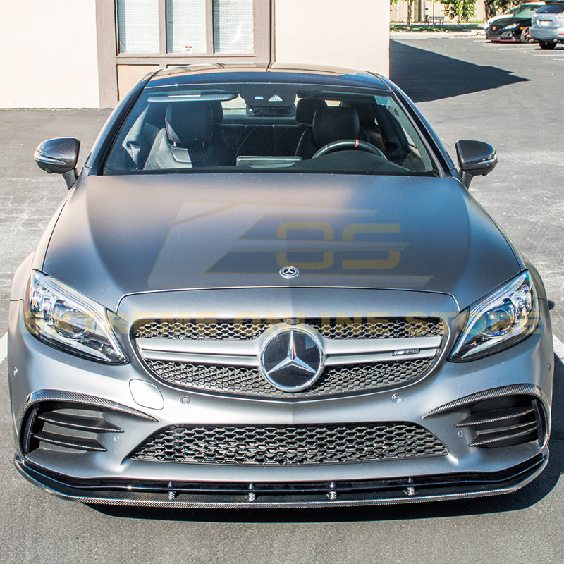 2019-Up Mercedes-Benz C-Class Carbon Fiber Front Splitter Lip image 4