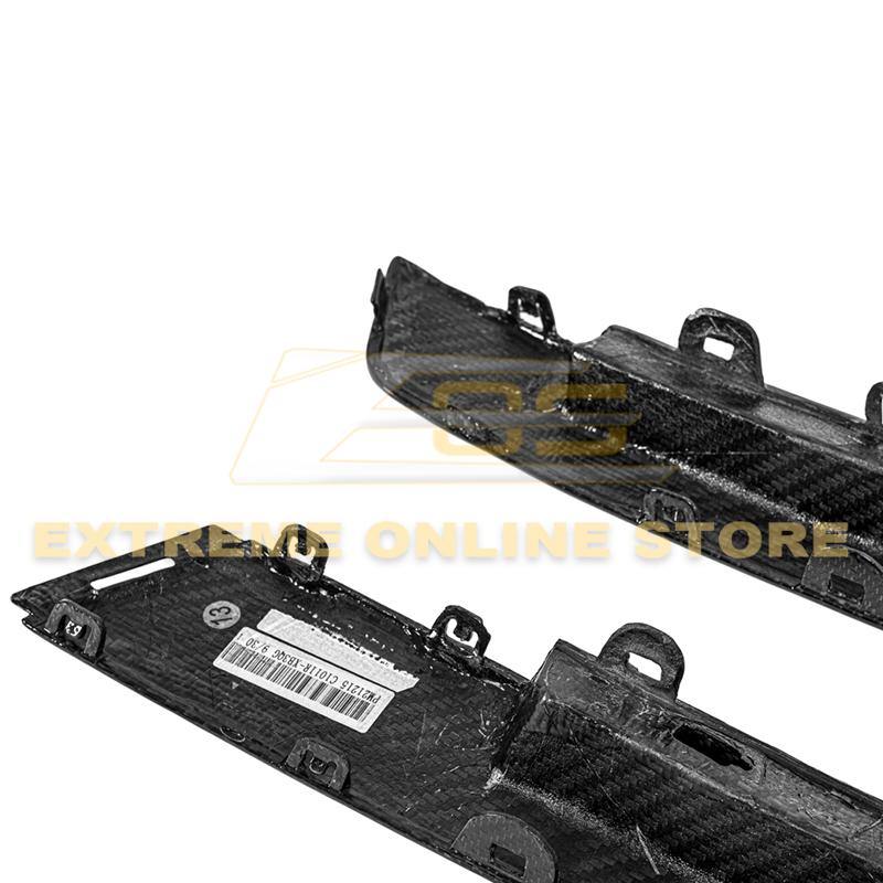 2009-15 Cadillac CTS-V Coupe Dry Carbon Fiber Rear Bumper Insert Covers image 7
