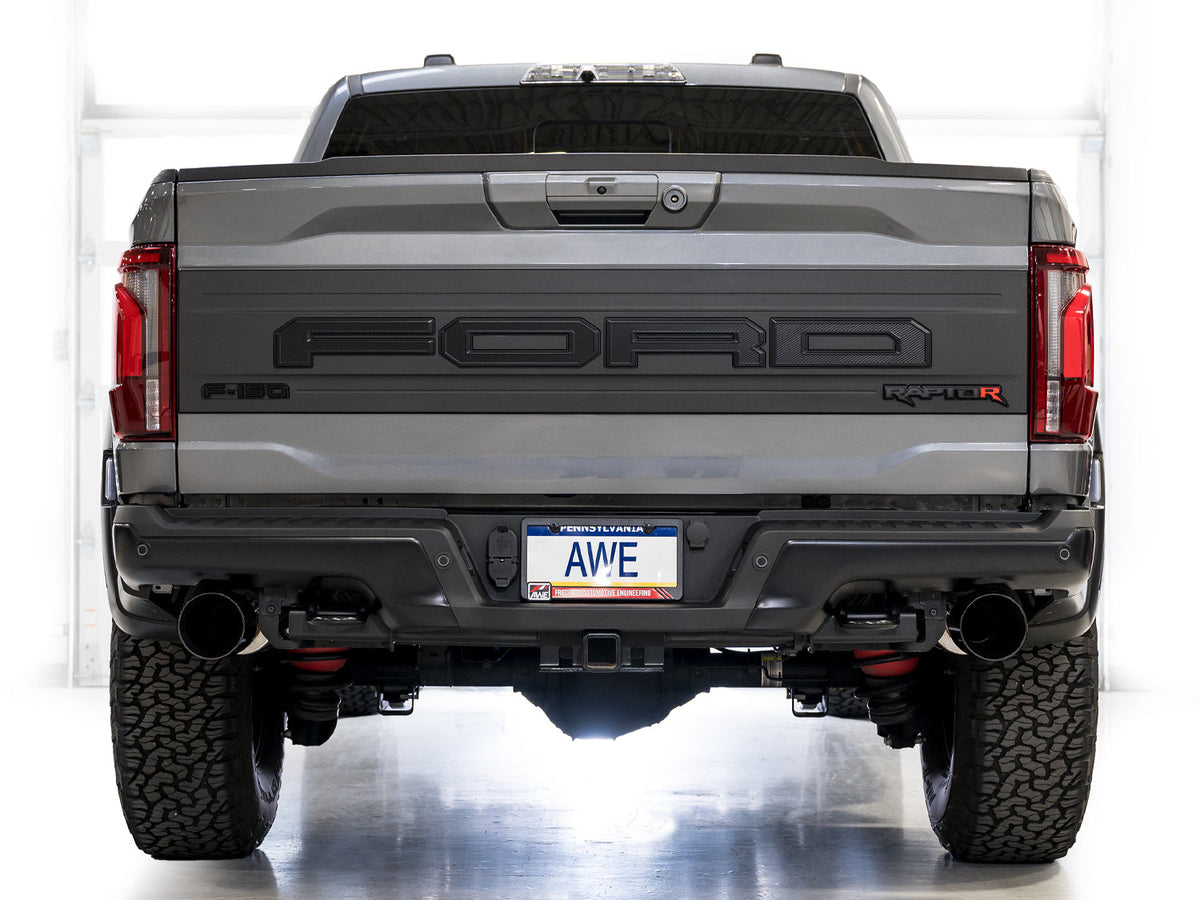 AWE SwitchPath™ Exhaust for Gen 3 Raptor R - Diamond Black Tips image 5