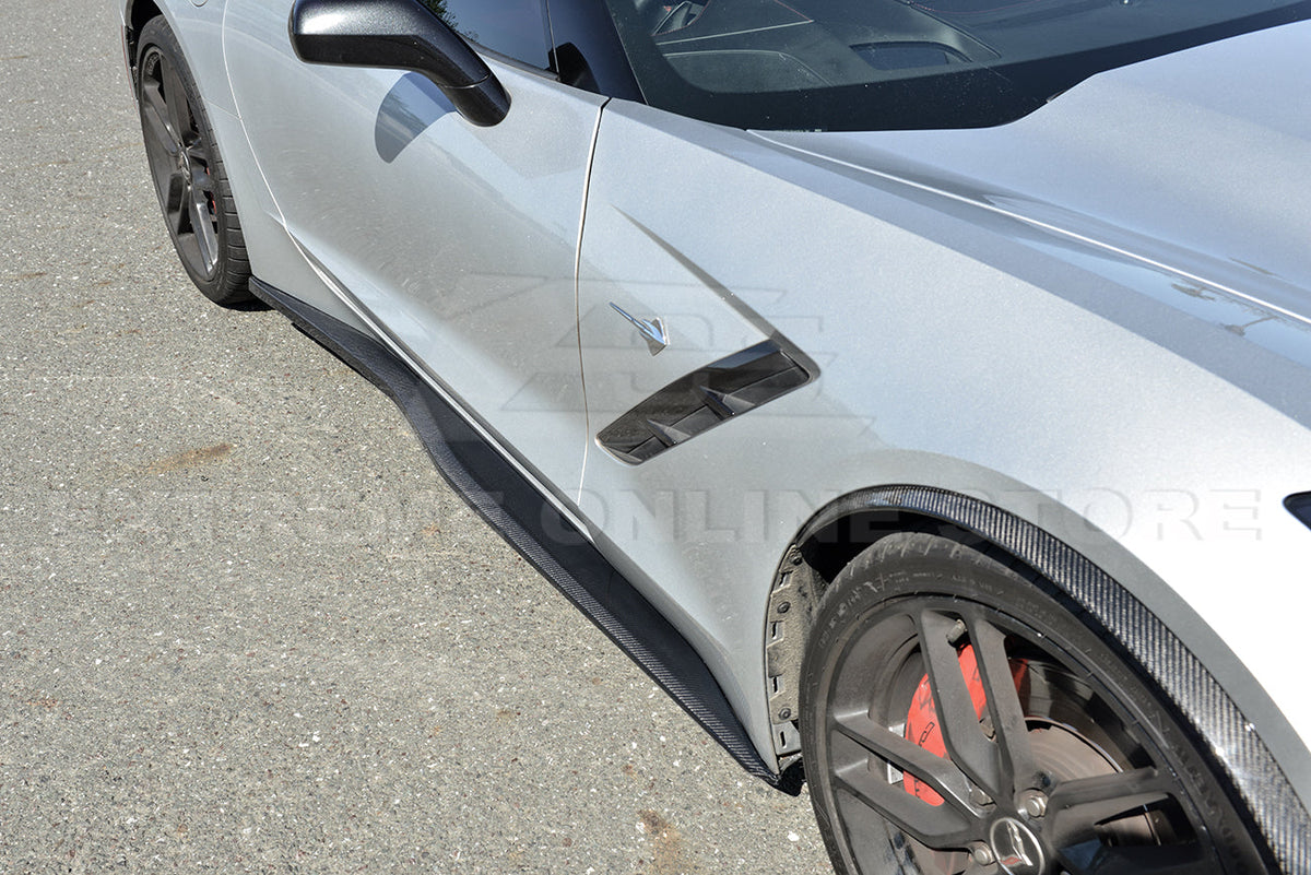 Corvette C7 Z06 Conversion Side Skirts Rocker Panels image 8