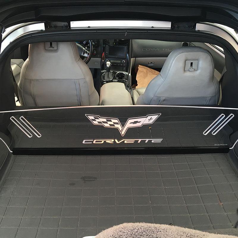 WindRestrictor® Corvette C6 Coupe Rear Glow Plate image 2