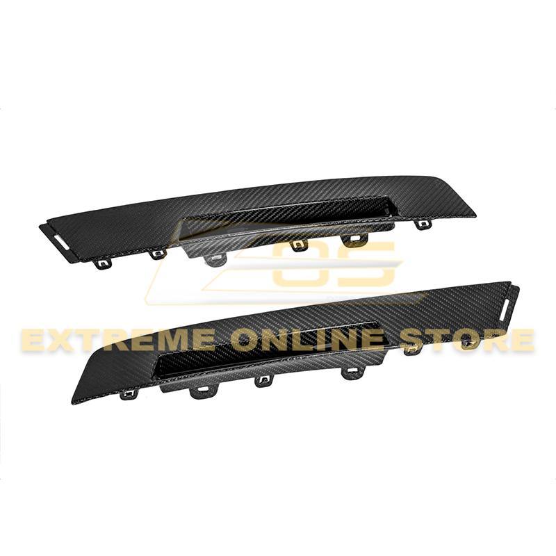 2009-15 Cadillac CTS-V Coupe Dry Carbon Fiber Rear Bumper Insert Covers image 5