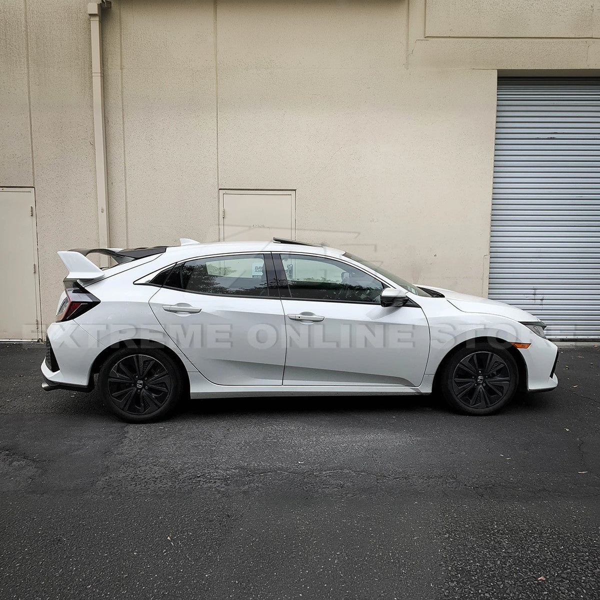 2016-21 Honda Civic Hatchback Type R Conversion Rear Spoiler W/ Mugen Style Roof Spoiler image 3