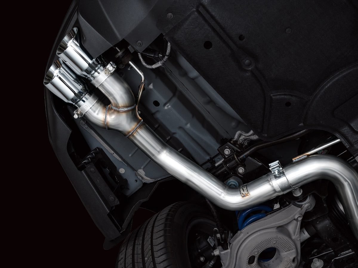 AWE Track Edition Exhaust for S650 Ford Mustang GT Fastback - Quad Chrome Silver Tips image 3