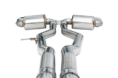 AWE Non-Resonated Touring Edition Exhaust for A90 Supra - 5" Chrome Silver Tips image 4