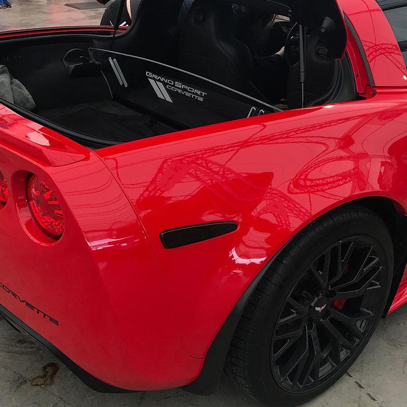 WindRestrictor® Corvette C6 Coupe Rear Glow Plate image 8