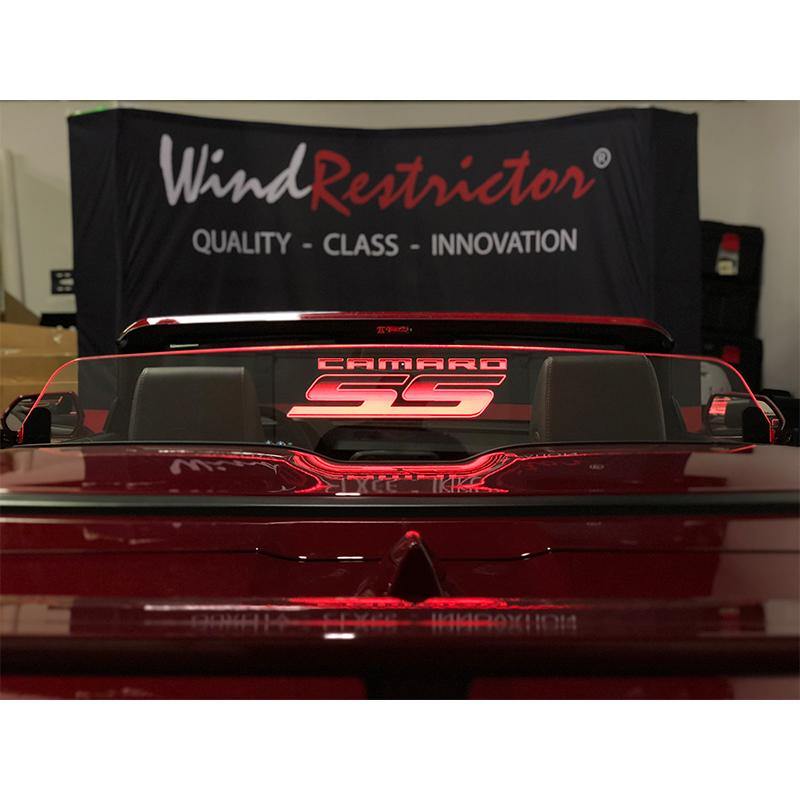 WindRestrictor® Camaro Convertible Rear Add On Wind Deflector image 1