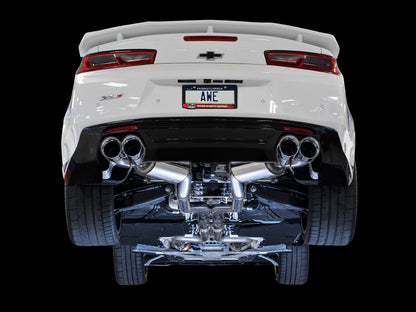 AWE Touring Edition Cat-back Exhaust for Gen6 Camaro SS / ZL1 / LT1 - Resonated - Chrome Silver Tips (Quad Outlet) image 2