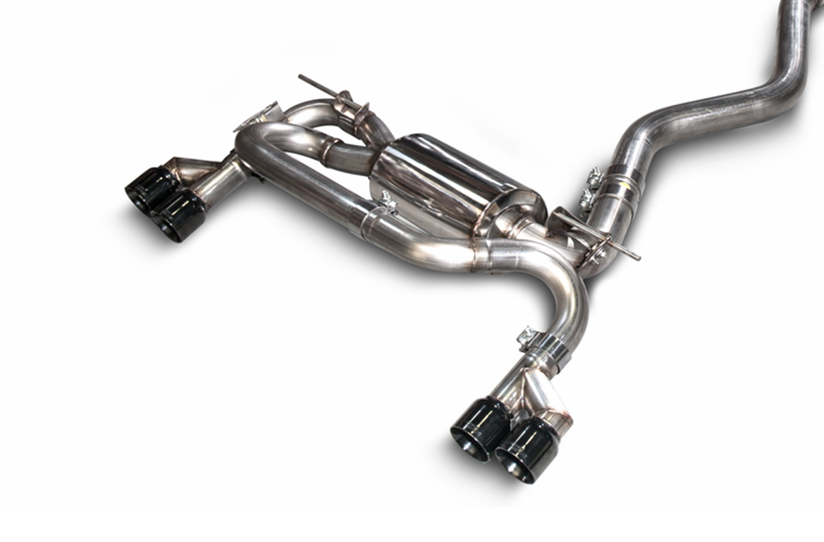 AWE Touring Edition Axle-back Exhaust, Quad Outlet for BMW F3X N20/N26 328i/428i - Diamond Black Tips (80mm) image 1
