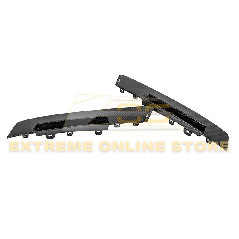2009-15 Cadillac CTS-V Coupe Dry Carbon Fiber Rear Bumper Insert Covers image 1