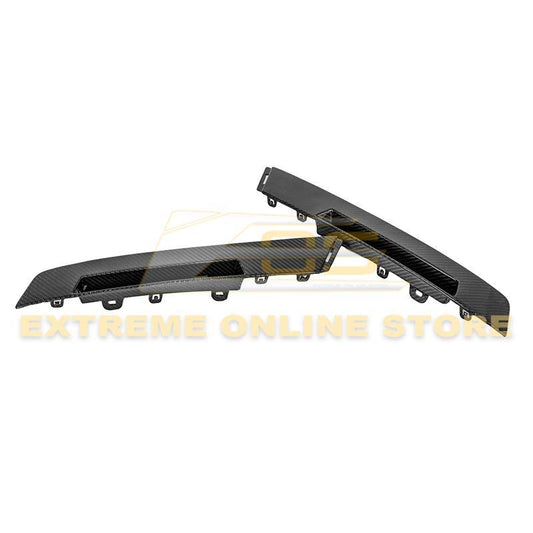 2009-15 Cadillac CTS-V Coupe Dry Carbon Fiber Rear Bumper Insert Covers image 1