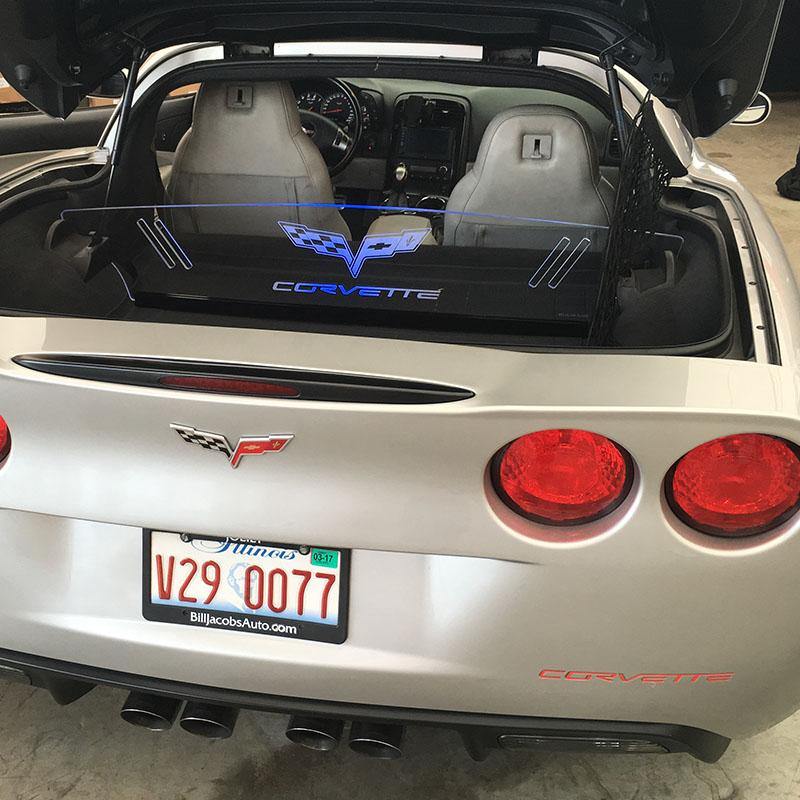 WindRestrictor® Corvette C6 Coupe Rear Glow Plate image 3