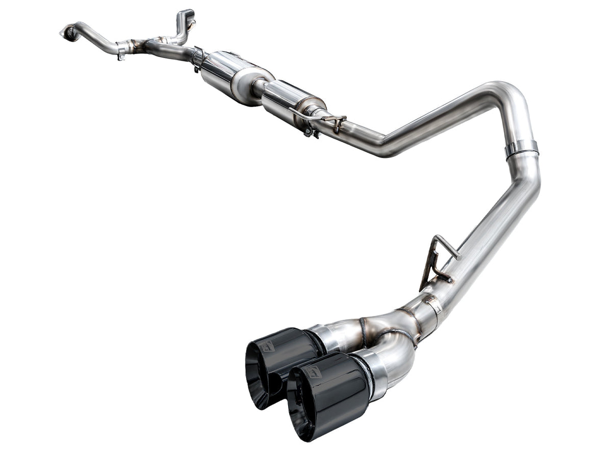 AWE 0FG Exhaust for 3rd Gen Toyota Tundra - Dual Diamond Black Tips image 13