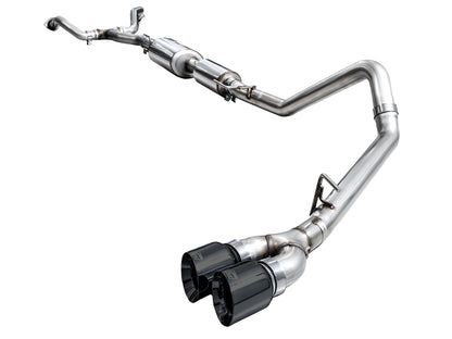 AWE 0FG Exhaust for 3rd Gen Toyota Tundra - Dual Diamond Black Tips image 13