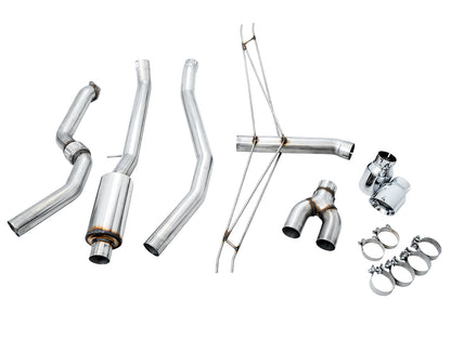 AWE Track Edition Exhaust for 10th Gen Civic Si Coupe / Sedan (includes Front Pipe) - Dual Chrome Silver Tips image 8