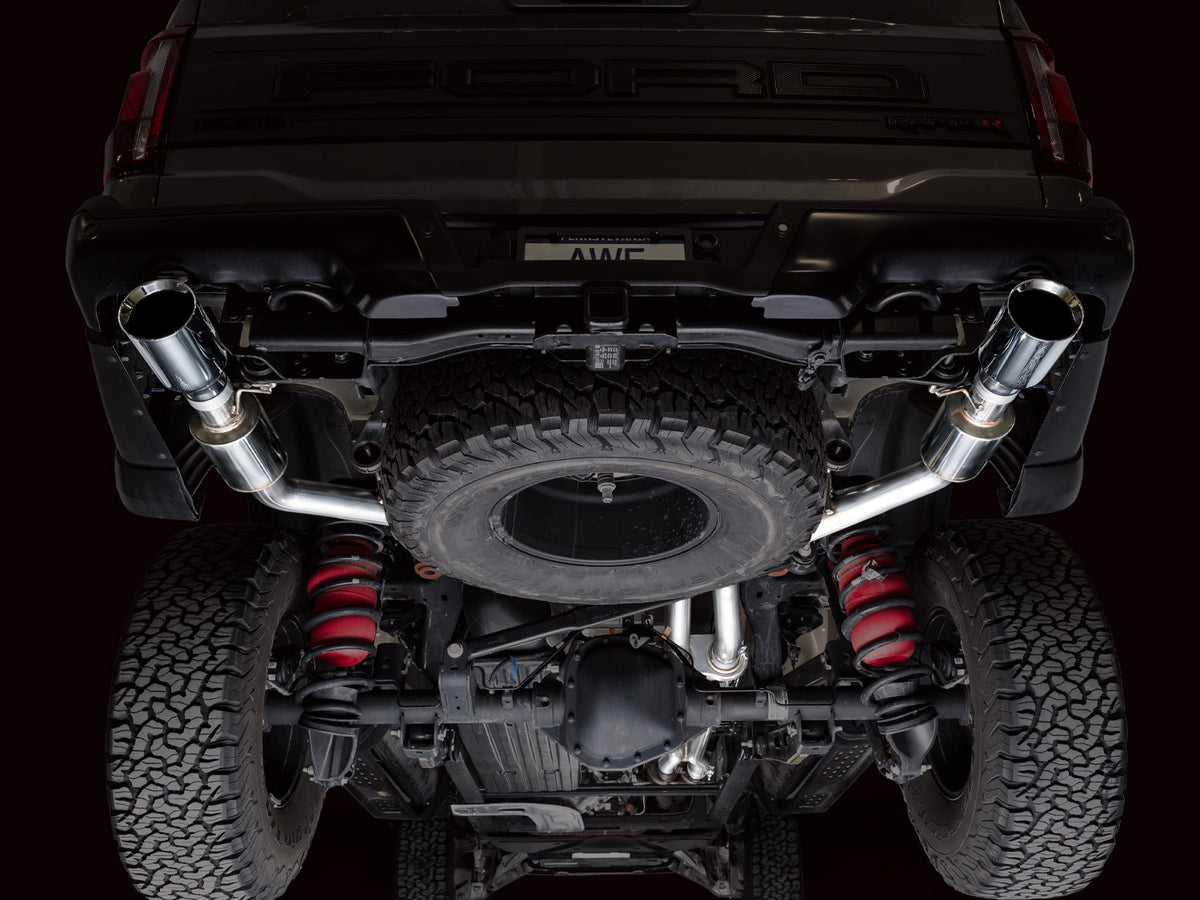 AWE SwitchPath™ Exhaust for Gen 3 Raptor R - Chrome Silver Tips image 2
