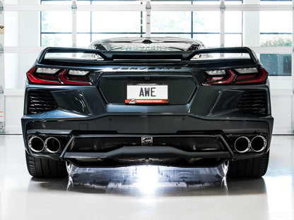 AWE Track Edition Exhaust for C8 Corvette -- Chrome Silver Tips image 4