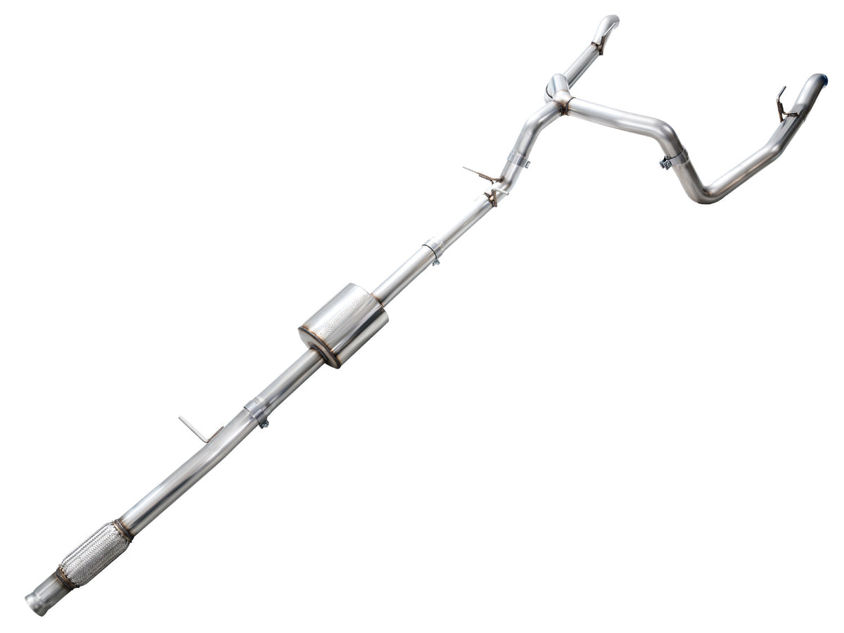 AWE 0FG Catback Split Rear Exit Exhaust for 4th Gen Silverado/Sierra 1500 5.3L (with bumper cutouts) - OE Tips image 7