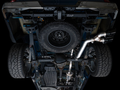 AWE 0FG Dual Side Exit Exhaust for Ford F-150 Regular Cab - 4.5 Diamond Black Tips image 9