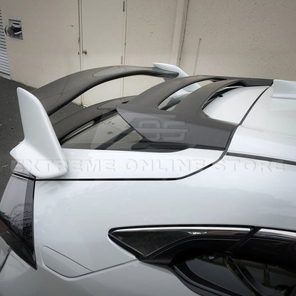 2016-21 Honda Civic Hatchback Type R Conversion Rear Spoiler W/ Mugen Style Roof Spoiler image 5