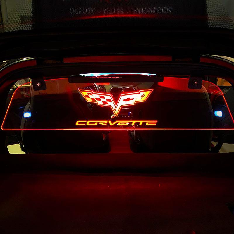 WindRestrictor® Corvette C6 Coupe Rear Glow Plate image 6