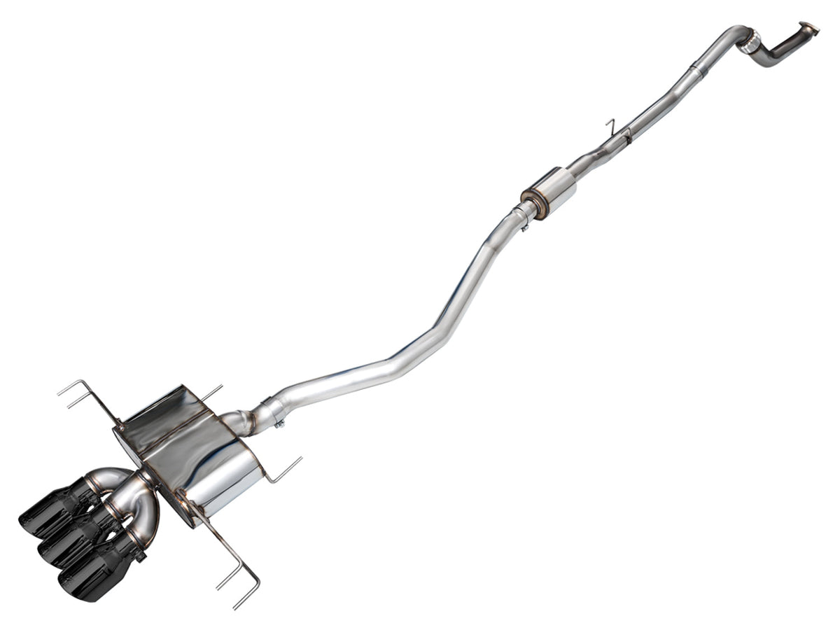 AWE Touring Edition Exhaust for FL5 Civic Type R - Triple Diamond Black Tips image 1