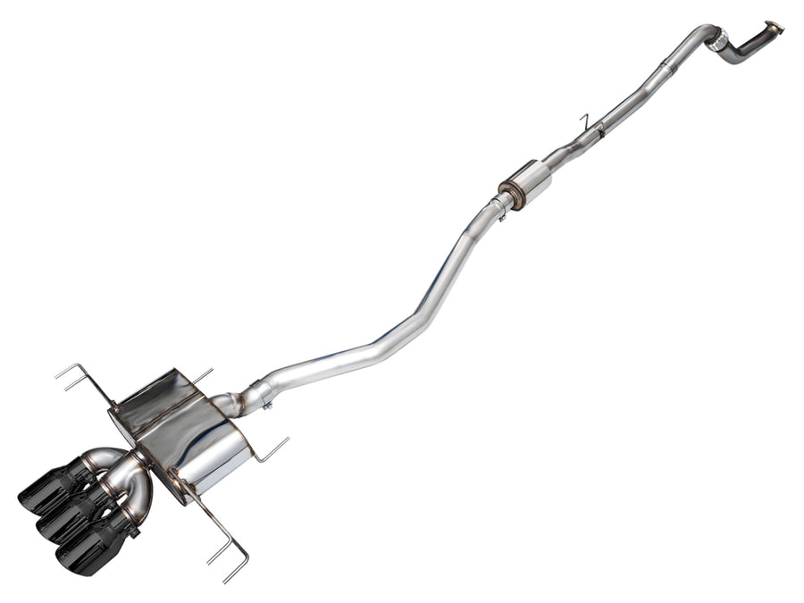 AWE Touring Edition Exhaust for FL5 Civic Type R - Triple Diamond Black Tips image 1