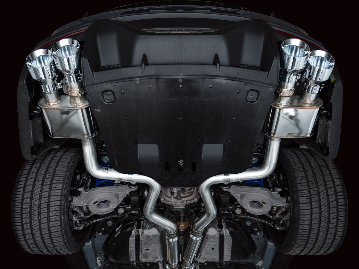 AWE SwitchPath™ Exhaust for S650 Ford Mustang Dark Horse - Quad Chrome Silver Tips image 2