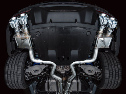 AWE SwitchPath™ Exhaust for S650 Ford Mustang Dark Horse - Quad Chrome Silver Tips image 2