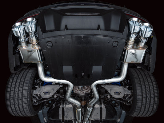 AWE SwitchPath™ Exhaust for S650 Ford Mustang Dark Horse - Quad Chrome Silver Tips image 2