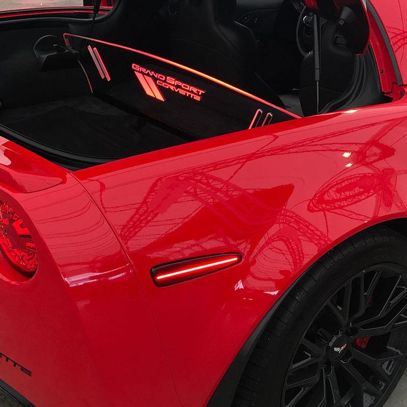 WindRestrictor® Corvette C6 Coupe Rear Glow Plate image 9