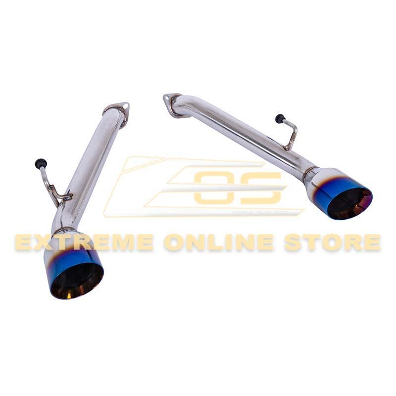 2017-Up Infiniti Q60 Muffler Delete Dual Burnt Tips Exhaust image 1