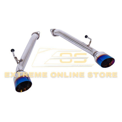 2017-Up Infiniti Q60 Muffler Delete Dual Burnt Tips Exhaust image 1