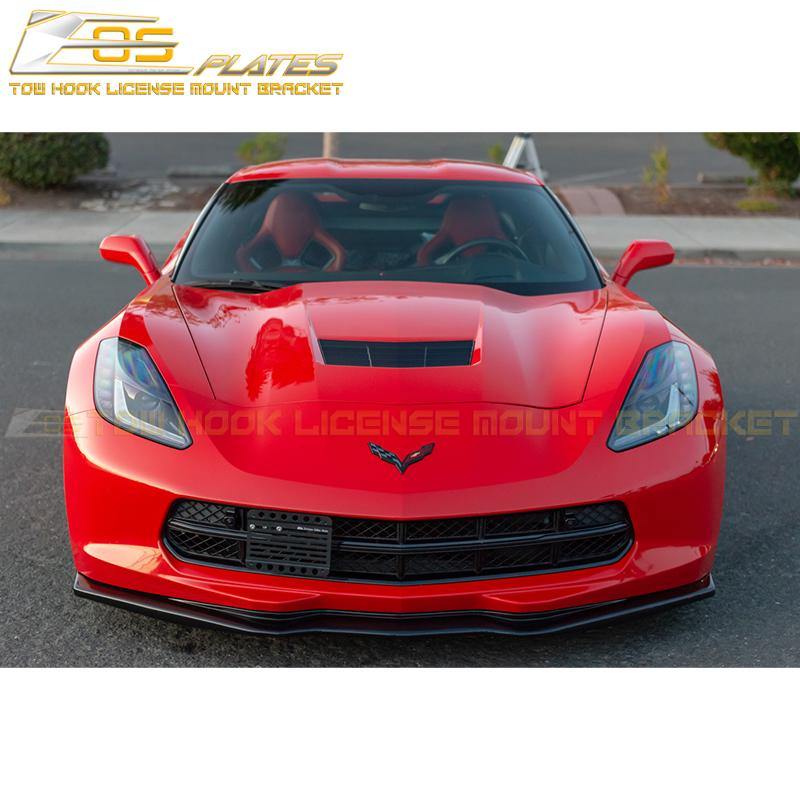 Corvette C7 Tow Hook License Plate Mount Bracket image 5