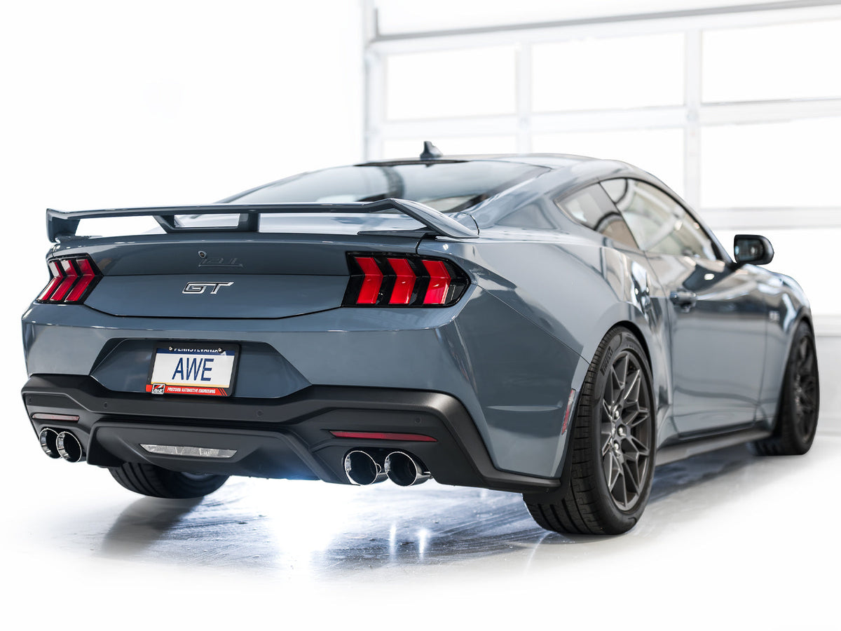 AWE SwitchPath™ Exhaust for S650 Ford Mustang GT Fastback - Quad Chrome Silver Tips image 7