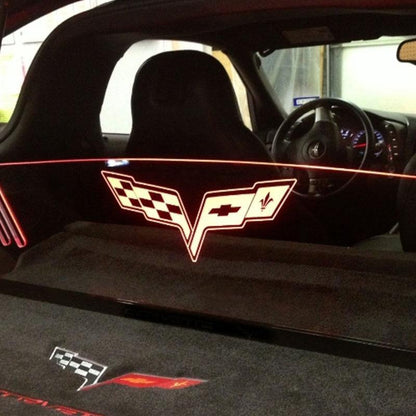 WindRestrictor® Corvette C6 Coupe Rear Glow Plate image 1