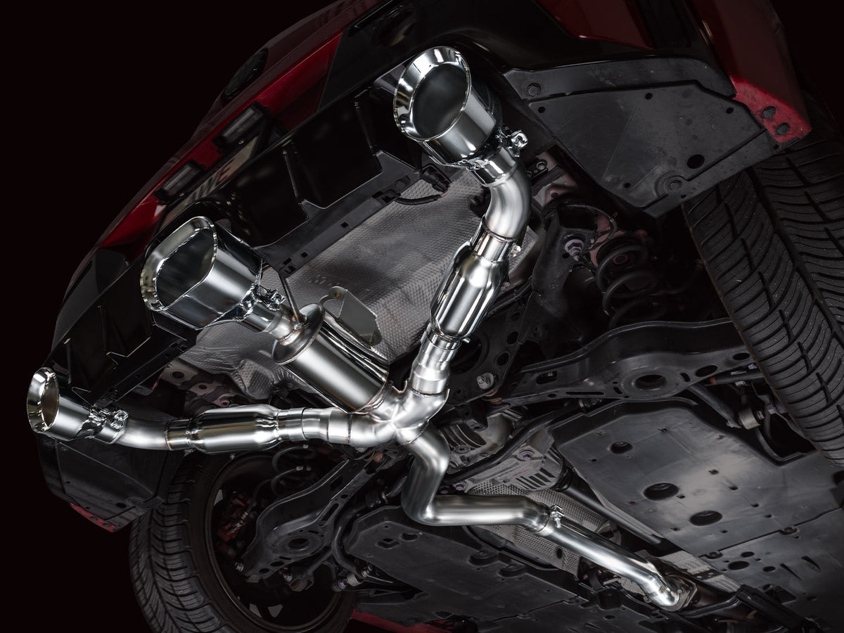 AWE Track Edition Exhaust for GR Corolla - Chrome Silver Tips image 5