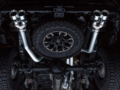 AWE 0FG Catback Exhaust for Silverado ZR2/Sierra AT4X - Quad Chrome Silver Tips image 7