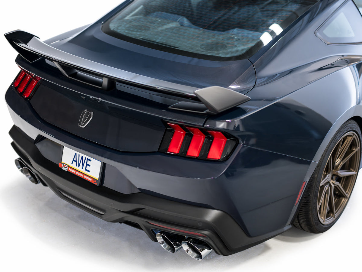 AWE Track Edition Exhaust for S650 Ford Mustang Dark Horse - Quad Chrome Silver Tips image 6