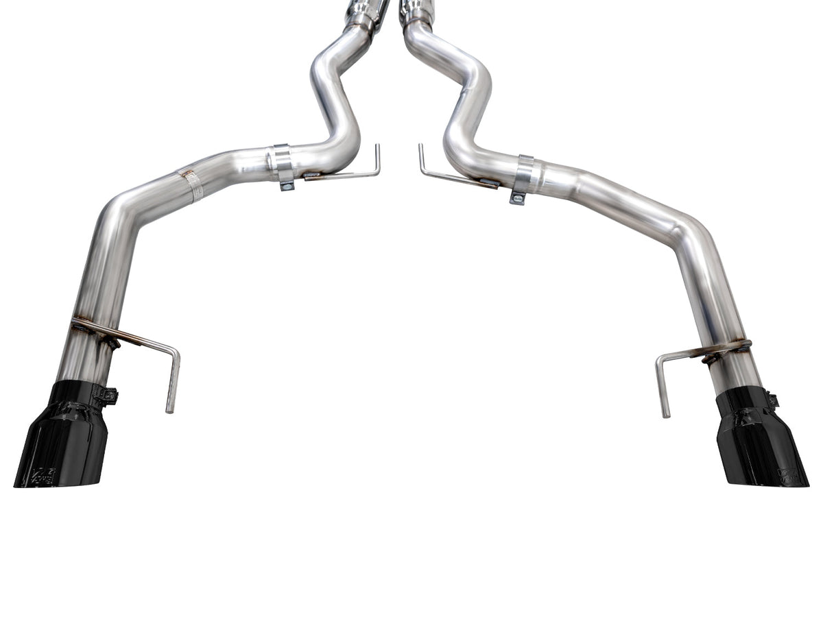 AWE Track Edition Exhaust for S650 Ford Mustang GT Fastback - Dual Diamond Black Tips image 13